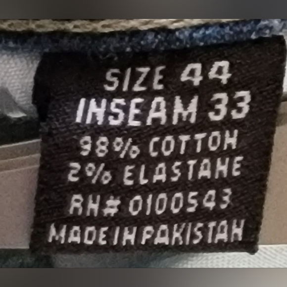 Another Hype Piece AHP Men's Slim Blue Jeans Distressed Paint Splatter 44 x 33 - Picture 7 of 7